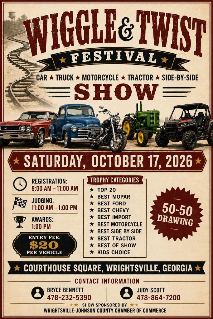 Wiggle & Twist Car Show flyer